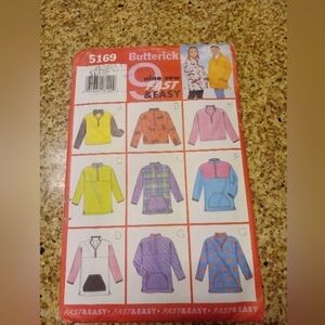 Butterick Sewing Pattern 5169 Girl's Top Sizes 7-10